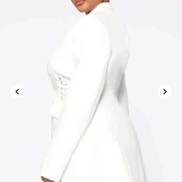 Boardin' Jets Blazer Dress - White a Fashion Nova x Cardi B collab - Picture 7 of 7